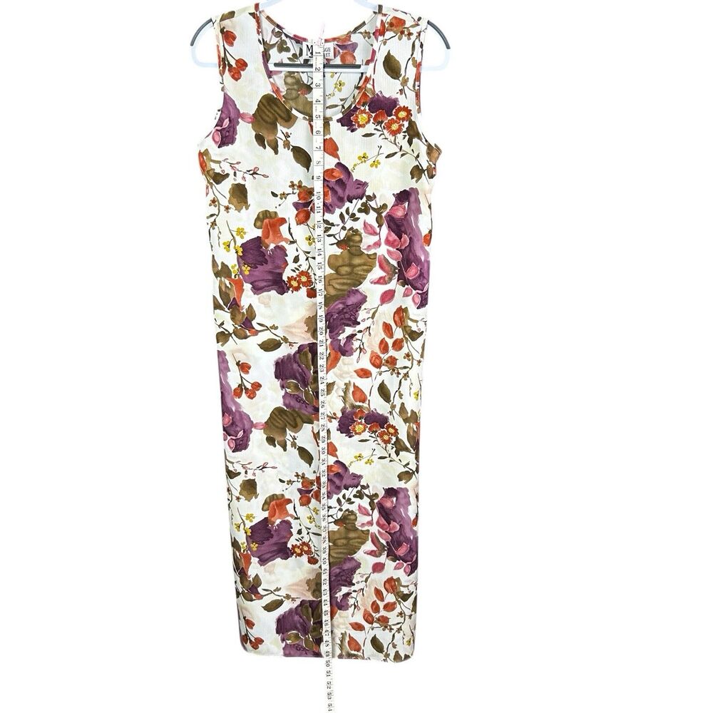 Maggie Sweet Women’s Size Medium Scoop-neck Sleeveless Floral Print Maxi - Picture 3 of 8
